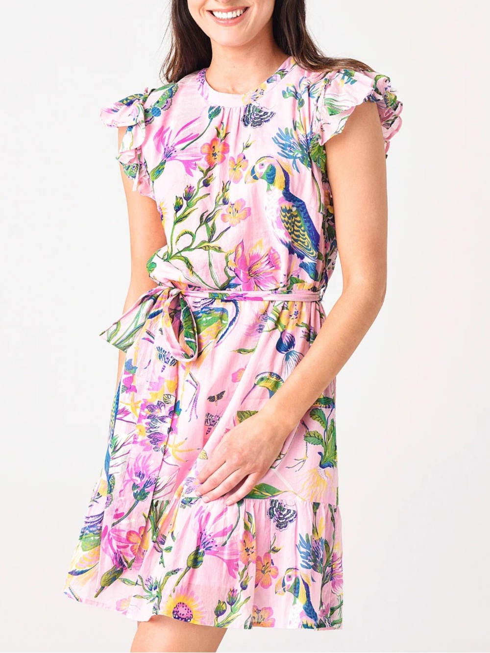 Banjanan Women's Lilian Dress Floral Cotton India Summer Chic